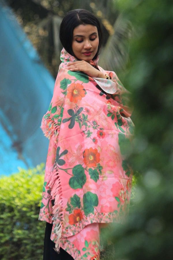 S037 (B) Digital Print Woolen Shawl - S037