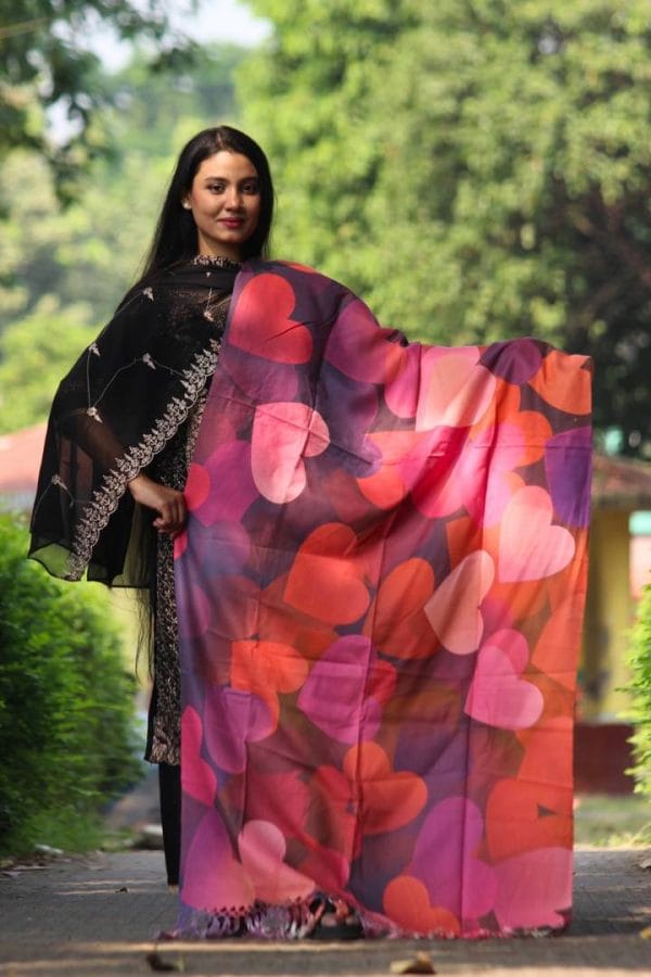 Digital Print Woolen Shawl - S023