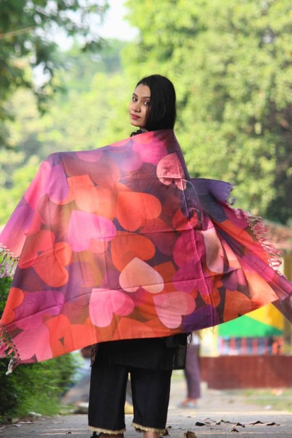 Digital Print Woolen Shawl - S023