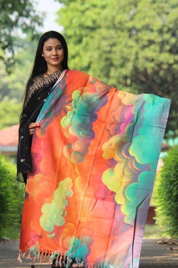 WEB_S024 (A) Digital Print Woolen Shawl - S024