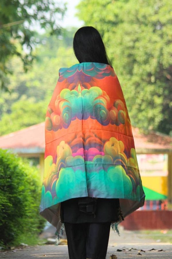 WEB_S024 (B) Digital Print Woolen Shawl - S024